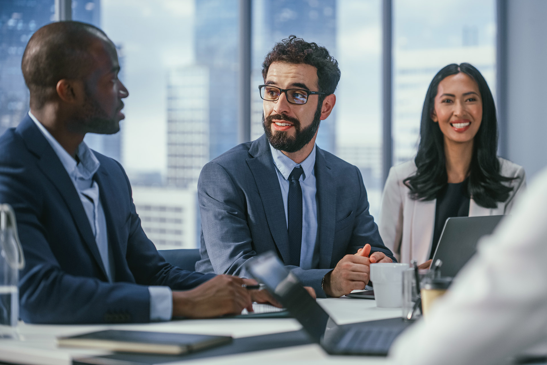 Multi-Ethnic Office Conference Room Meeting