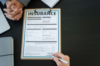 An image of an insurance document presented to a client.